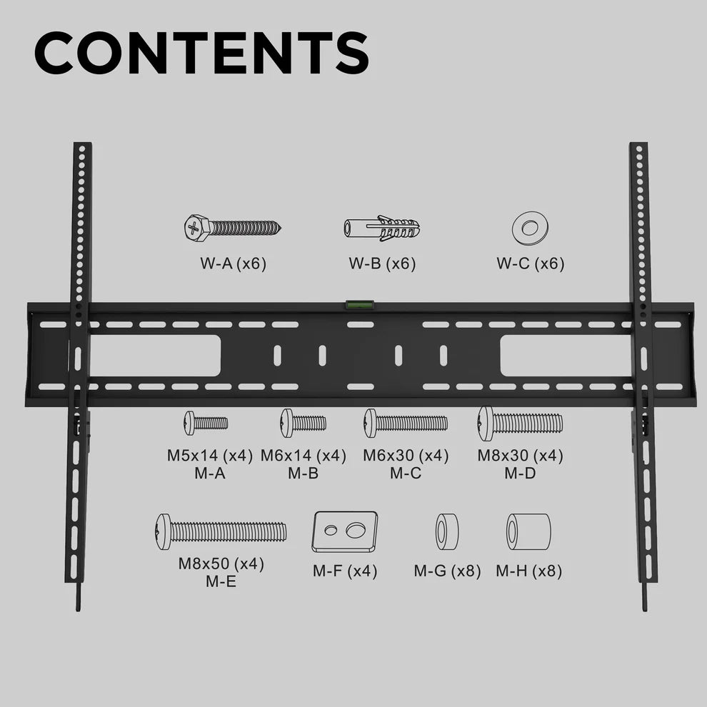 Flat / Fixed TV Wall Mount For 60" to 100" TVs Up to 165lbs (UF-PRO400)