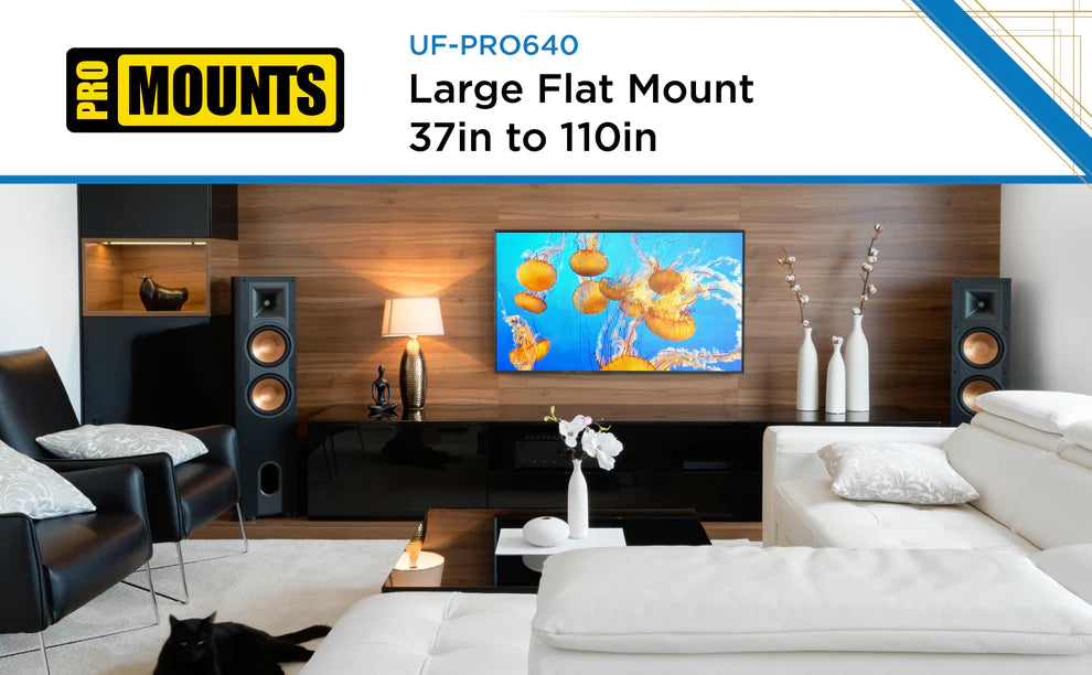 ProMounts Flat / Fixed TV Wall Mount for 37" to 110" TVs Holds Up to 143lbs (UF-PRO640)