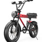 Goldoro Electric Bike for Adults 500W, 20 Inch Fat Tire Ebike 31 MPH & 50-60 Miles Commuter E Bike, 48V 20AH Electric Bicycle (Red)