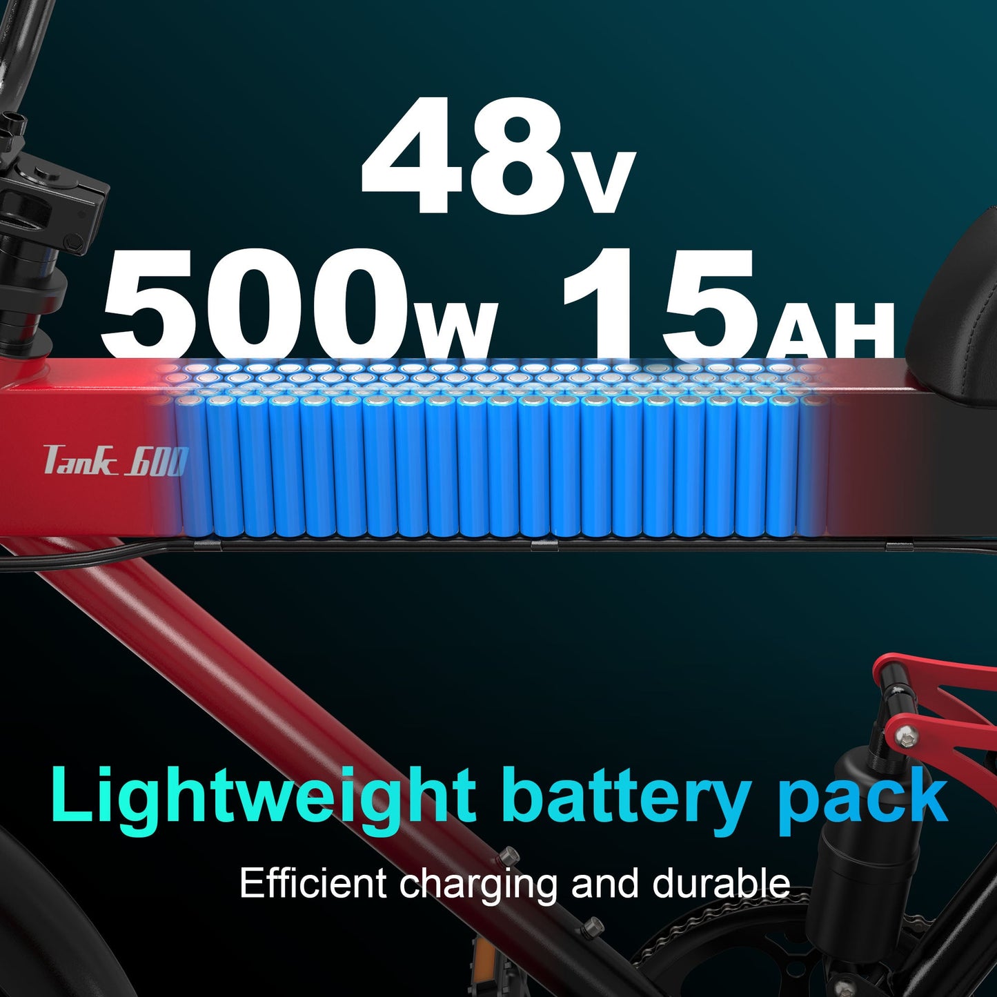 Goldoro Electric Bike for Adults 500W, 20 Inch Fat Tire Ebike 31 MPH & 50-60 Miles Commuter E Bike, 48V 20AH Electric Bicycle (Red)