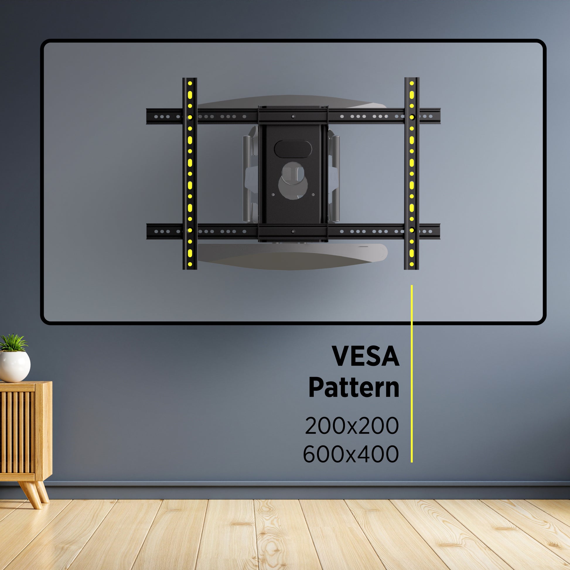 Full Motion Articulating Vesa 200X200 Wall Bracket TV Mount