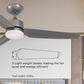 ProMounts 52 in. WIFI 3-Blade Smart Ceiling Fan with Reversible Motor, 6 Speeds and 3 Color Temperatures, App Control, Satin Nickel
