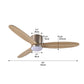 ProMounts 52 in. WIFI 3-Blade Smart Ceiling Fan with Reversible Motor, 6 Speeds and 3 Color Temperatures, App Control, Natural Wood