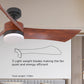 ProMounts 54 in. WIFI 3-Blade Smart Ceiling Fan with Reversible Motor, 6 Speeds and 3 Color Temperatures, App Control, Walnut