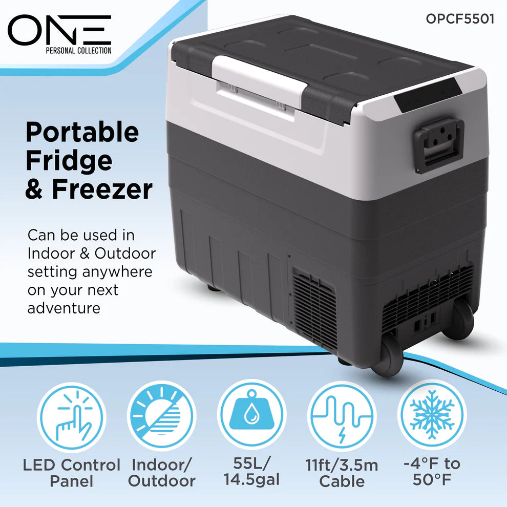 ONE Products Dual Zone Camping Fridge with Freezer and App Control
