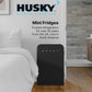 Husky 106L Retro Style 3.74 C.ft. Freestanding Under-Counter Mini Fridge in Black