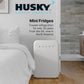 Husky 106L Retro Style 3.74 C.ft. Freestanding Under-Counter Mini Fridge in White