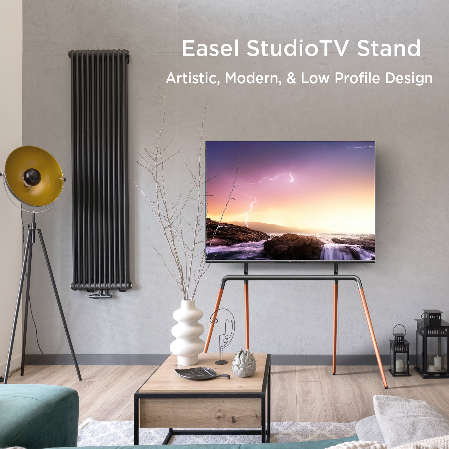 PUTORSEN Easel TV Floor Stand for Most 32-60 Inch Screens