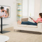 ProMounts TV Floor Stand Mount with Height Adjustable Shelf and 25° Swivel (AFMSS6402-X2)