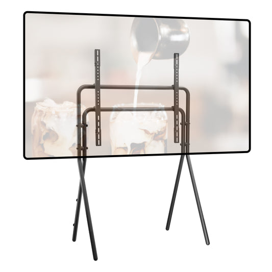 ProMounts Modern Easel TV Stand for 37 to 70 Inches Screens, Adjustable Brackets 4 Leg TV Stand Holds up to 88 lbs (AFMSS6403)