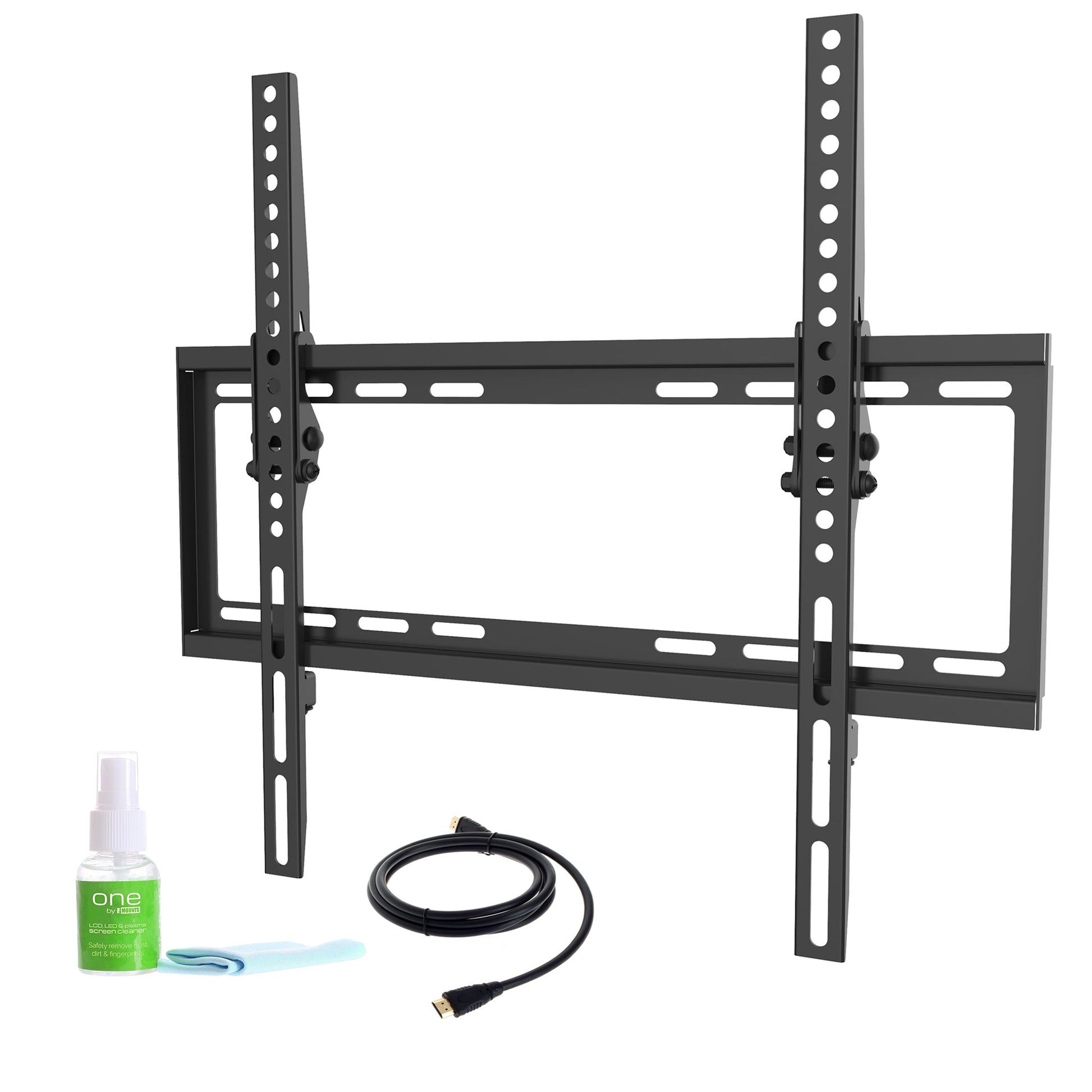 Tilt TV Wall Mount Kit (Mount, HDMI, Screen Cleaner) For 32" to 60" TVs up to 80lbs (MTMK) freeshipping - One Products
