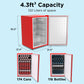 Husky 122L Solid Door 4.3 C.ft. Freestanding Under-Counter Mini Fridge in Red