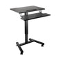 ProMounts Mobile Desk Workstation with Keyboard Tray Holds up to 18lbs (Black)