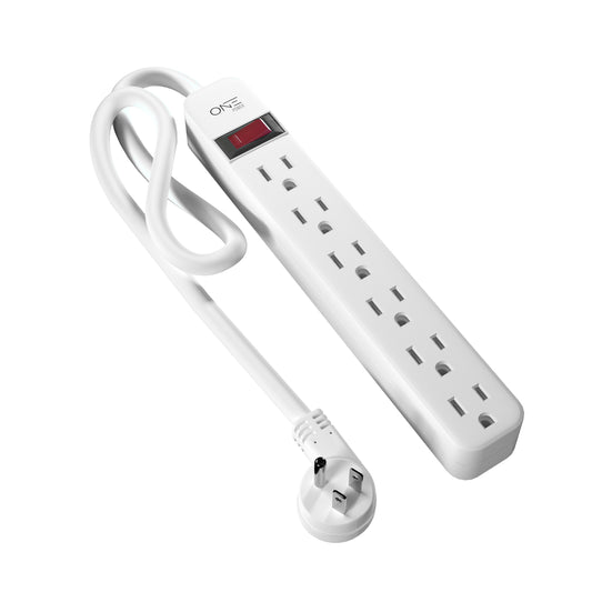 ONE Products 6 Outlet Power Strip with 2 Foot Extension Cord (PS601)